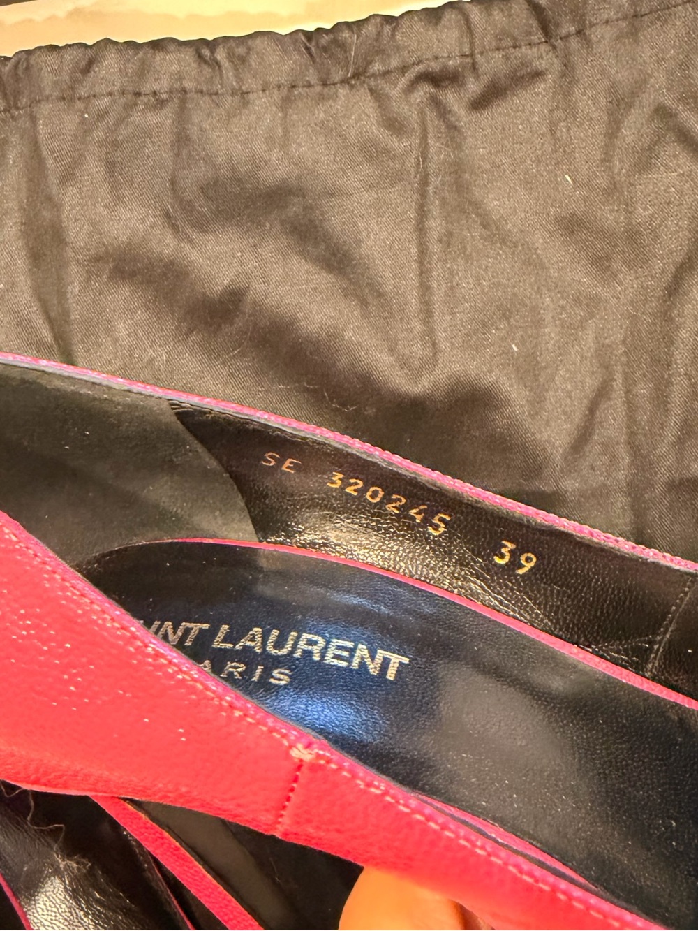 Saint Laurent Hot Pink Leather Platform Pumps - Picture 5 of 7